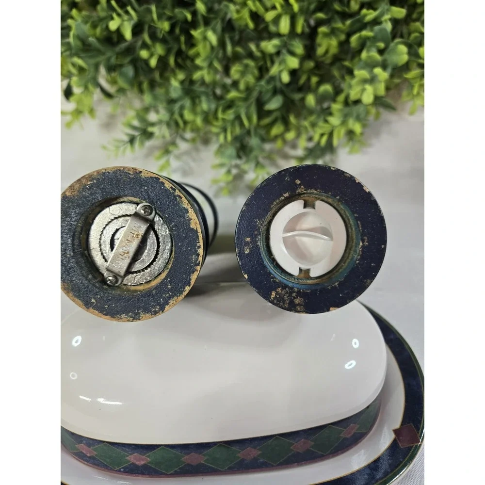 Vintage Phaltzgraff Amalft Classic Collection Butter Dish Salt & Pepper Grinder